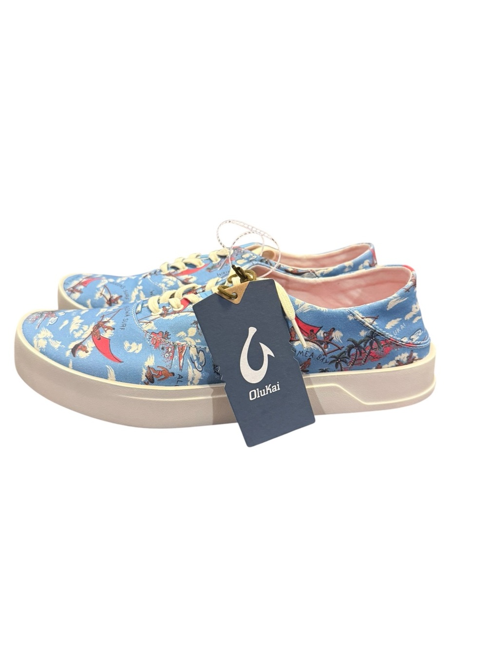 OluKai Tradewind Ocean Spray Pai Sneakers Men’s 11.5 Blue NWT Canvas Shoes